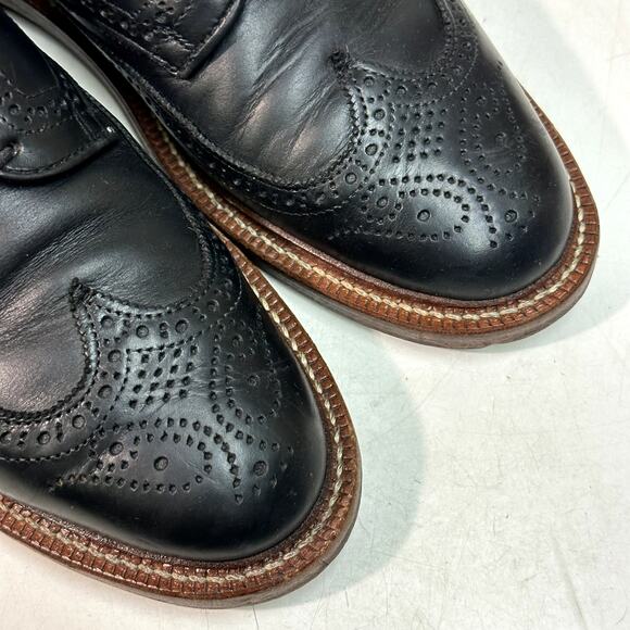 EXCELLENT Oak Street Bootmakers Wingtip Brogue Blucher Black Chromexcel 7.5 main image 4